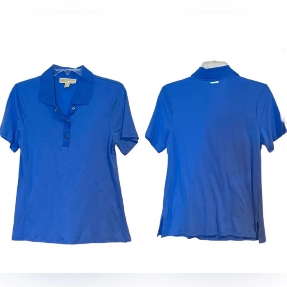 Michael Kors Royal Blue Polo Shirt Women’s Small Stretch Top
